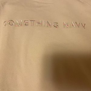 Something Navy Embroidered Logo Sweatshirt